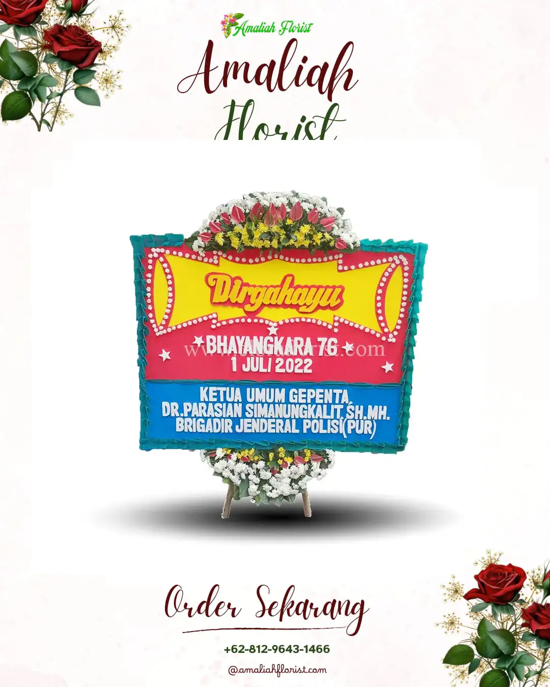 Papan Bunga HUT Ulang Tahun Kunjorowesi